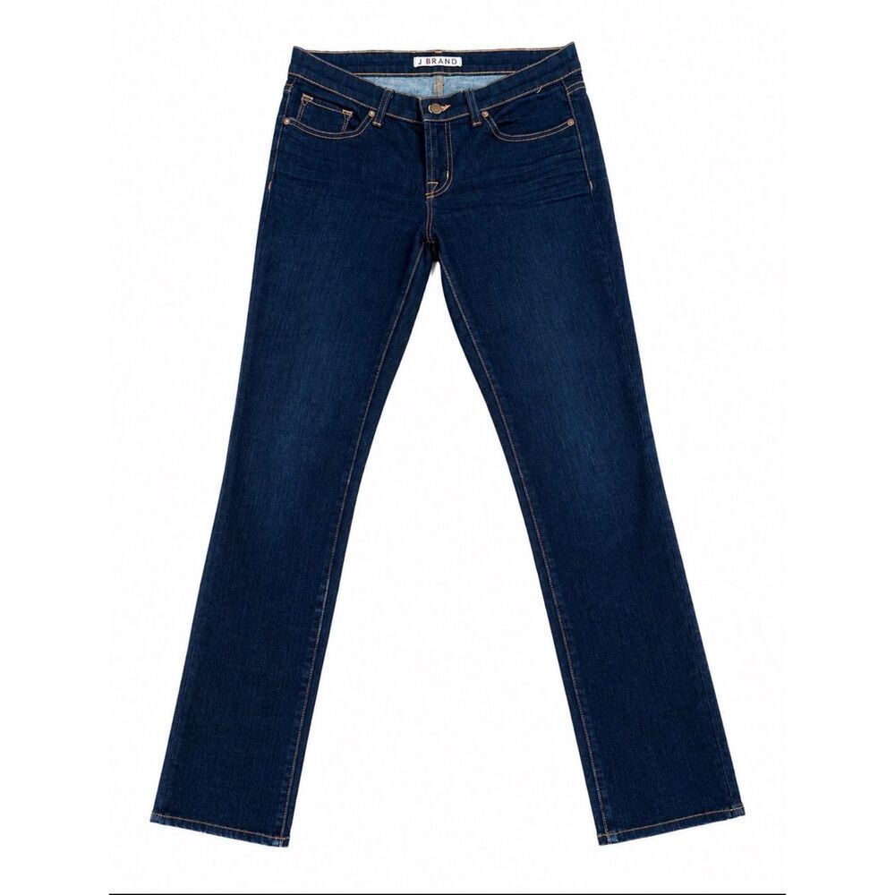 J Brand Size 29 Ink Dark Wash Low Rise Petite Pencil Leg Jeans Skinny Denim